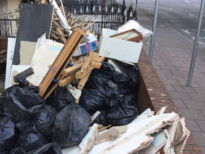 Fly-tipped waste