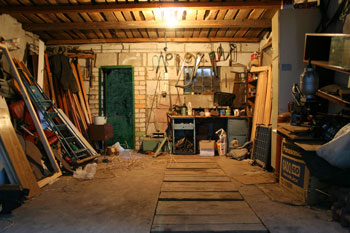 Interior of a garage