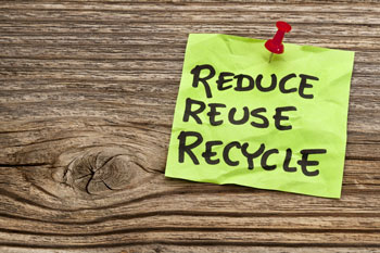 Recycle and reuse on post-it note