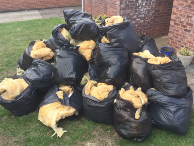 black rubbish sacks